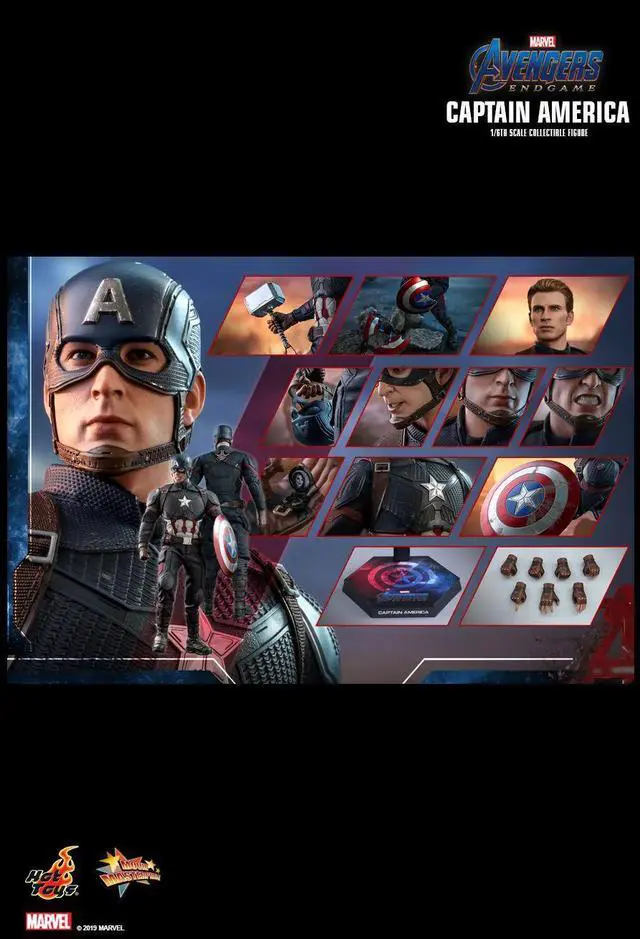 Alt view image 2 of 5 - Figure Hot Toys MMS536 - Marvel Comics - Avengers : Endgame - Captain America