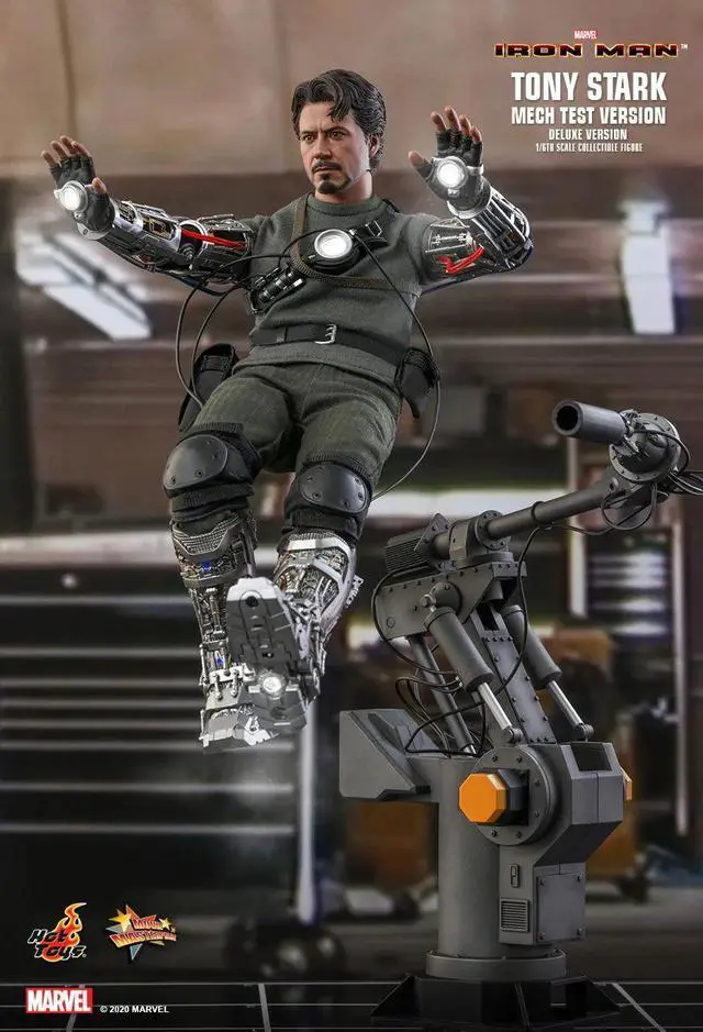 Alt view image 5 of 5 - Figure Hot Toys MMS582 - Marvel Comics - Iron Man - Tony Stark Mech Test Deluxe Version