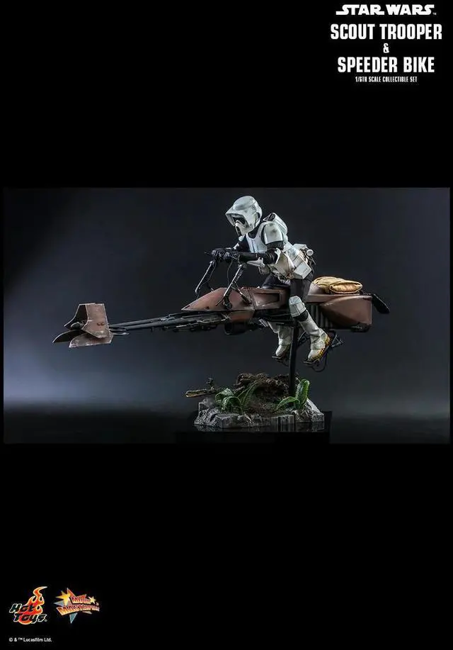 Alt view image 5 of 5 - Figure Hot Toys MMS612 - Star Wars : Return Of The Jedi - Scout Trooper & Speeder Biker