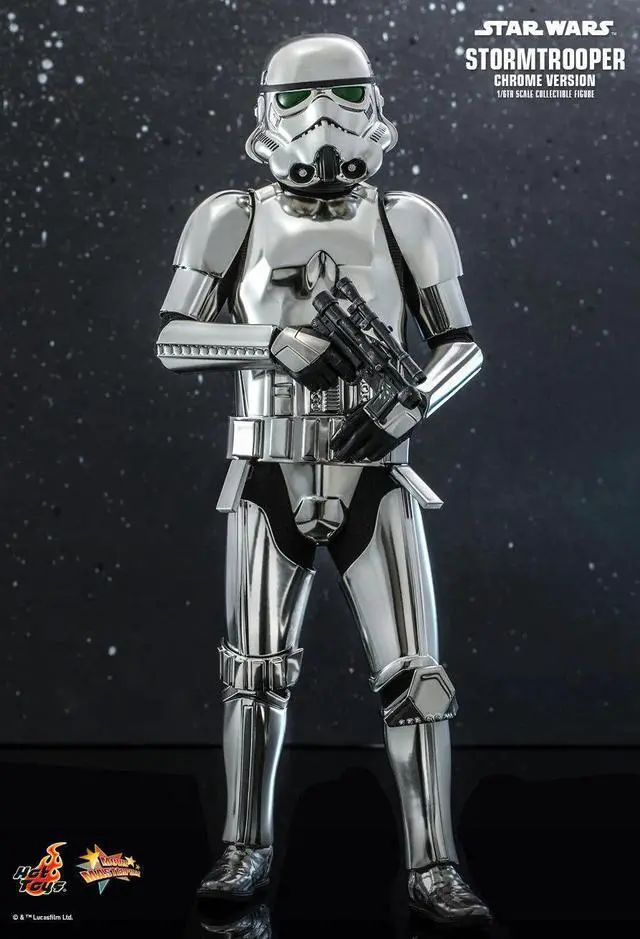 Alt view image 5 of 5 - Figure Hot Toys MMS615 - Star Wars - Stormtrooper Chrome Version