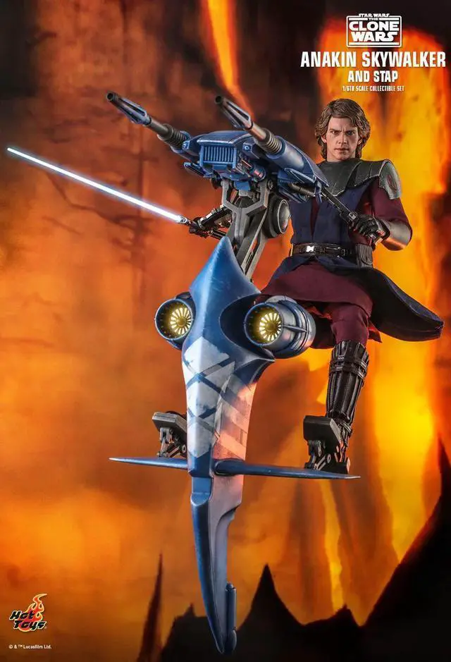 Alt view image 5 of 5 - Figure Hot Toys TMS020 - Star Wars : The Clone Wars - Anakin Skywalker And Stap Deluxe Version