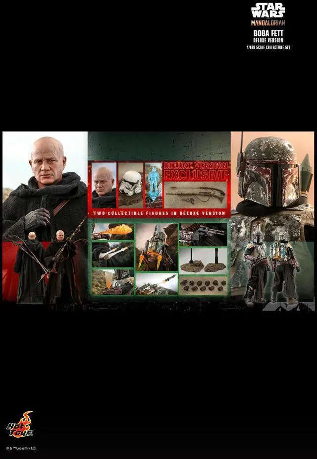 Alt view image 2 of 5 - Figure Hot Toys TMS034 - Star Wars : The Mandalorian - Boba Fett Deluxe Version