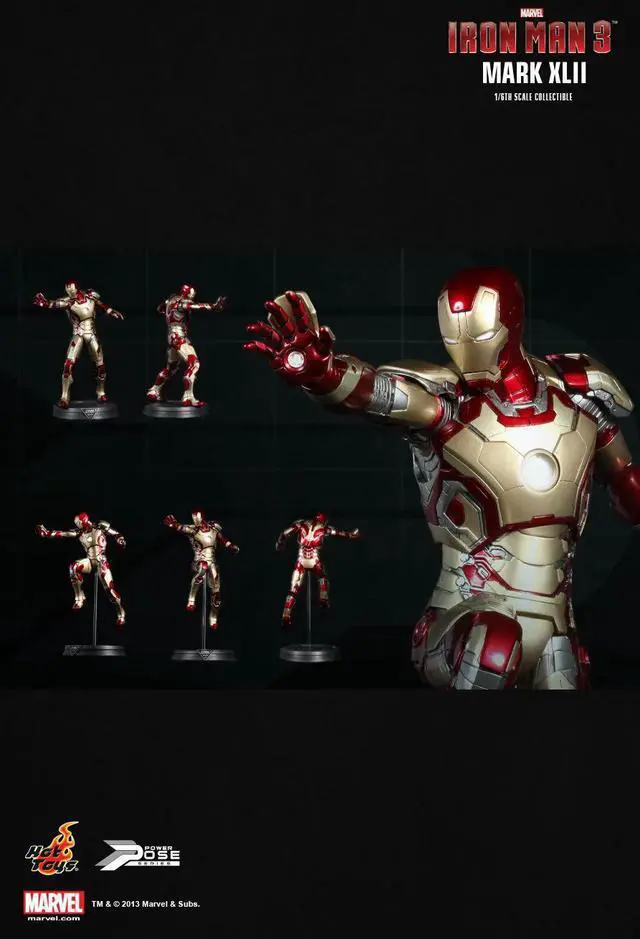 Alt view image 13 of 13 - Iron Man Mark XLII Power Pose Iron Man 3 Hot Toys 1/6 Scale Figure
