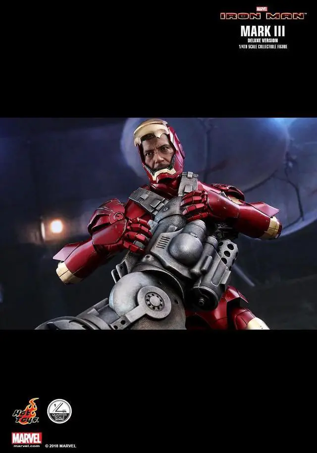 Alt view image 5 of 5 - Figure Hot Toys QS012 - Marvel Comics - Iron Man - Iron Man Mark 3 Deluxe Version