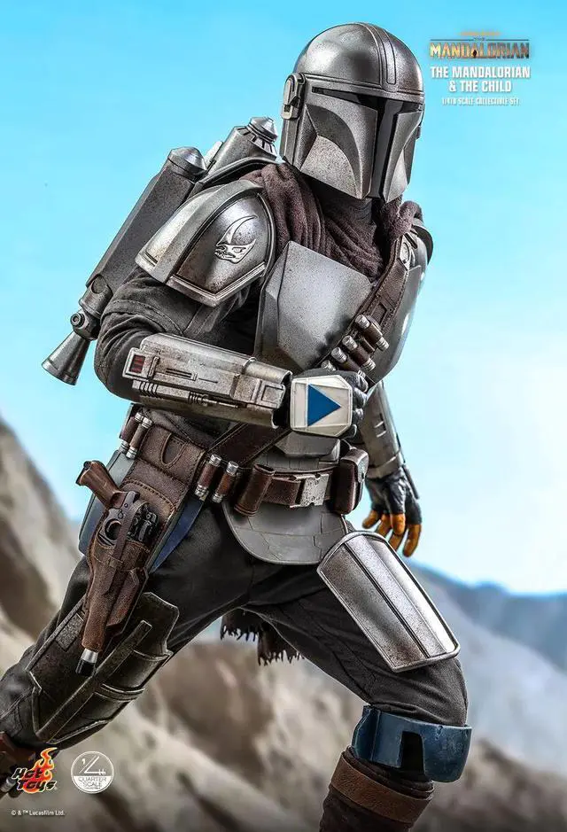 Alt view image 5 of 5 - Figure Hot Toys QS016 - Star Wars : The Mandalorian - The Mandalorian & The Child Standard Version