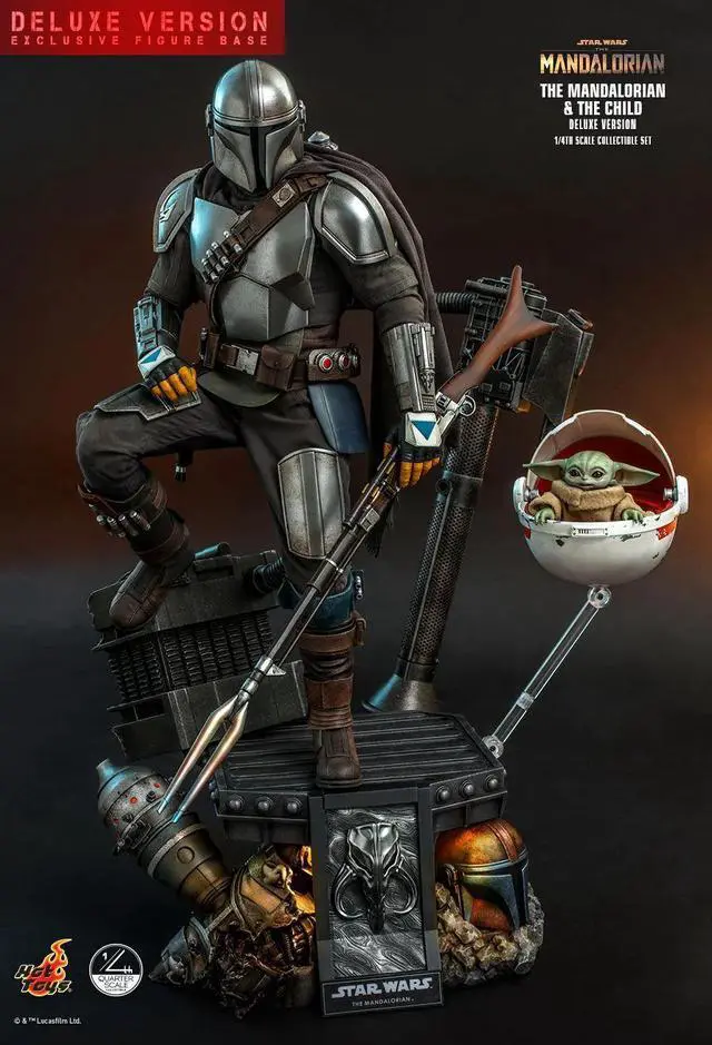Alt view image 5 of 5 - Figure Hot Toys QS017 - Star Wars : The Mandalorian - The Mandalorian & The Child Deluxe Version