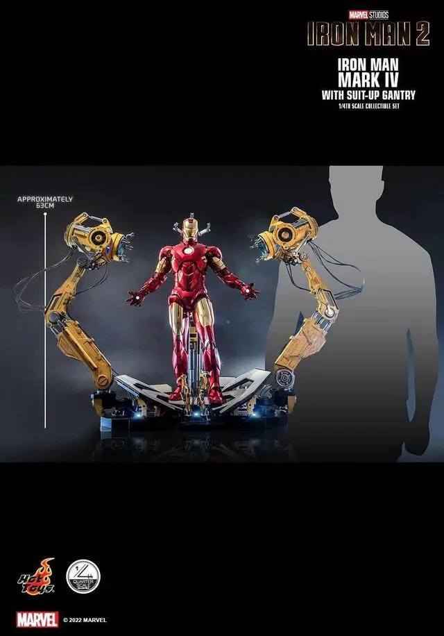 Alt view image 5 of 5 - Figure Hot Toys QS021 - Marvel Comics - Iron Man 2 - Iron Man Mark IV With Suit Up Gantry Version