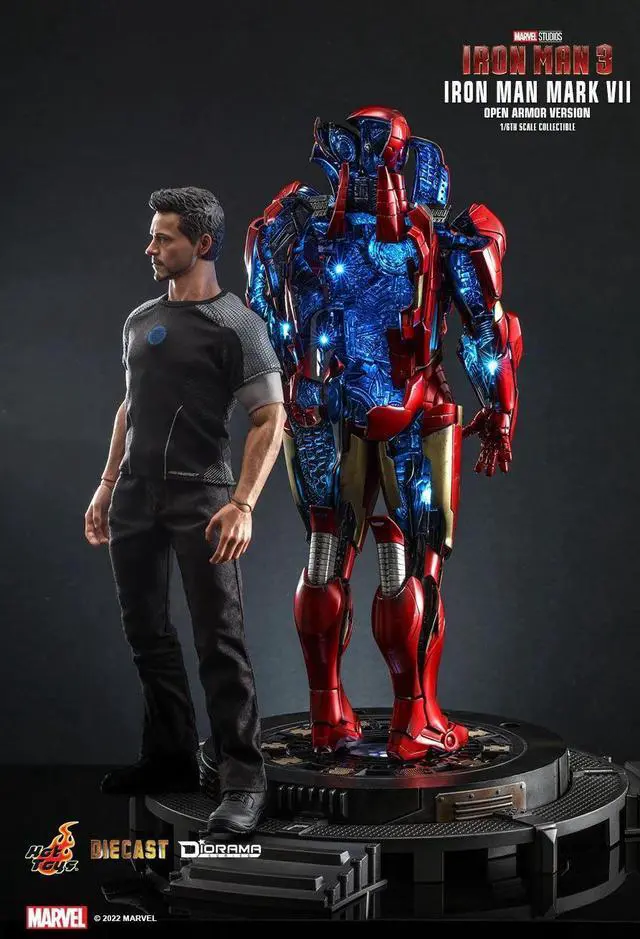Alt view image 5 of 5 - Figure Hot Toys DS004D51 - Marvel Comics - Iron Man 3 - Iron Man Mark 4 Open Armor Version