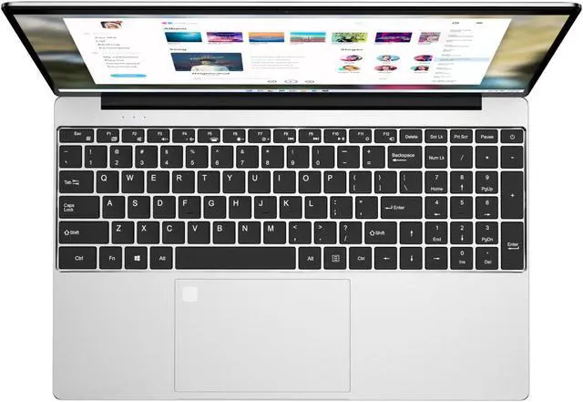 Alt view image 7 of 7 - Auusda Laptop Computer w/16GB DDR4 RAM 512GB M.2 PCIe NVMe SSD, Intel N95 2.0-3.4 GHz, 15.6" FHD LCD Work PC, Windows 11 Pro Notebooks, Backlit Keyboard, Fingerprint Unlock, Silver