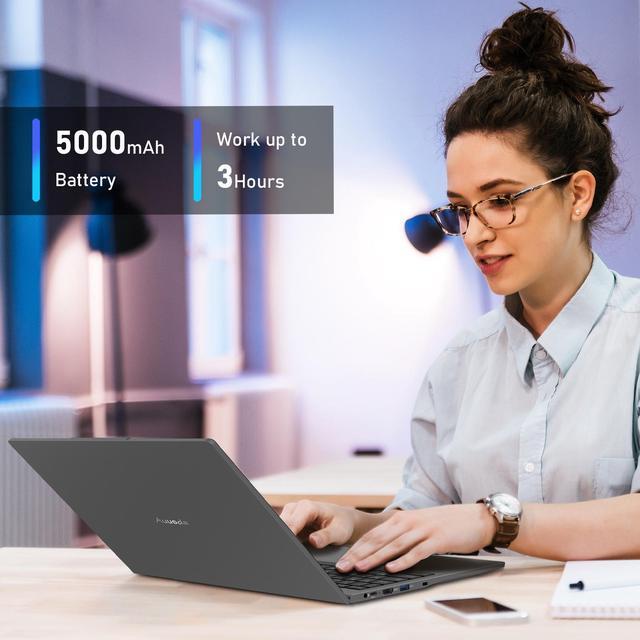 Alt view image 6 of 7 - Auusda 15.6" Gaming Laptop w/AMD Ryzen 7 5825U up to 4.5GHz, 16GB DDR4 RAM Dual Channel SODIMM×2, 512GB NVMe SSD, Windows 11 Pro Computer, Backlit Keyboard, Fingerprint Unlock, Webcam Switch, Gray