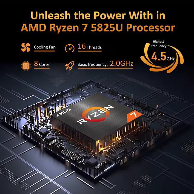 Alt view image 3 of 7 - Auusda 15.6" Gaming Laptop AMD Ryzen 7 5825U 2.0-4.5GHz, 32GB DDR4 RAM, 1TB NVME SSD, Windows 11 Pro Laptop Computer, Dual Channel SODIMM*2, Slot*2, Backlit, Fingerprint, Webcam Switch, Gray