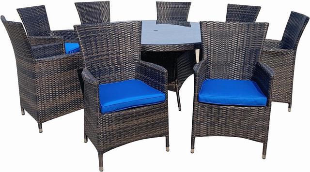 8 seater discount glass outdoor table