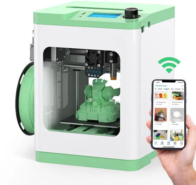 Main image of ENTINA Tina2S 3D Printer with WiFi Cloud Printing, Fully Assembled and Mini 3D Printer for Beginners and Kids with Auto Leveling, High Precision, Quiet 3D Printers with App Control, Ideal for STEM