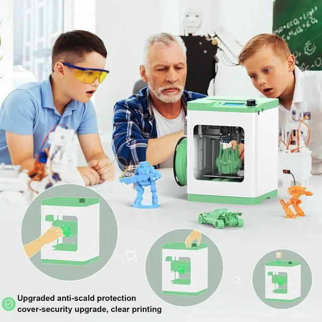 Alt view image 5 of 7 - ENTINA Tina2S 3D Printer with WiFi Cloud Printing, Fully Assembled and Mini 3D Printer for Beginners and Kids with Auto Leveling, High Precision, Quiet 3D Printers with App Control, Ideal for STEM