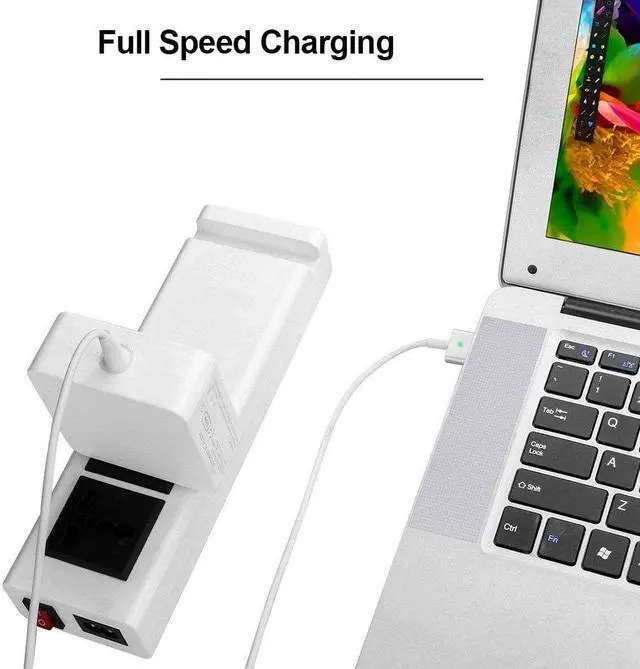 Alt view image 5 of 7 - mac pro charger 85w superior heat control power adapter magsafe 2 magnetic t-tip (a1424) laptop replacement for macbook pro 13/15 /17 inch