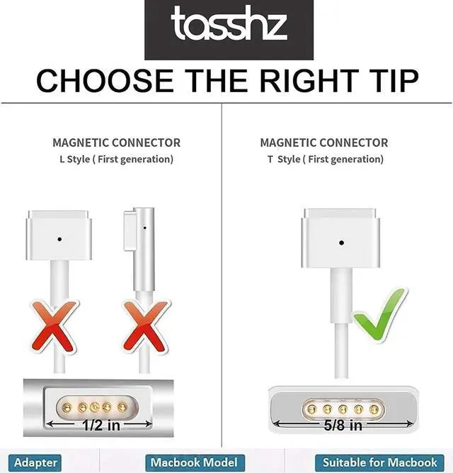 Alt view image 2 of 7 - mac pro charger 85w superior heat control power adapter magsafe 2 magnetic t-tip (a1424) laptop replacement for macbook pro 13/15 /17 inch