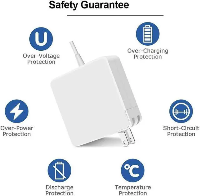 Alt view image 3 of 7 - mac pro charger 85w superior heat control power adapter magsafe 2 magnetic t-tip (a1424) laptop replacement for macbook pro 13/15 /17 inch