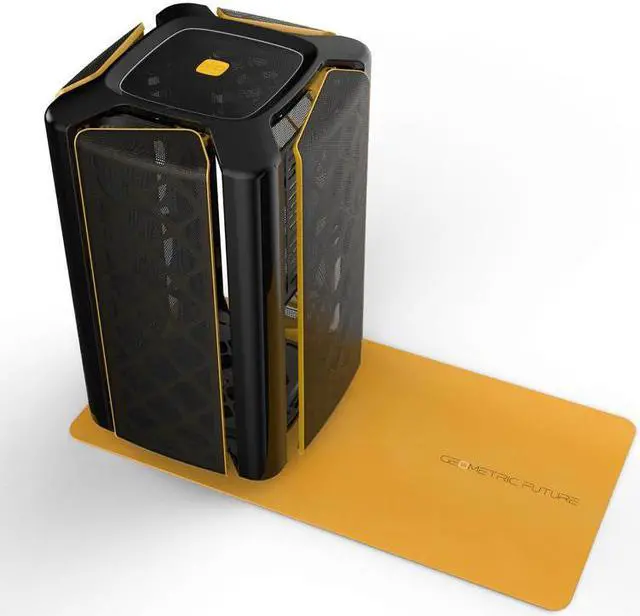 Alt view image 6 of 6 - Geometric Future M2 The ARK Mesh Black, High Airflow Open Frame, mATX/Mini ITX Gaming Case, Crystal Coating, Support 350mm GPU, ATX PSU, Type C Hub, 360 Radiator, GEO-M2-MB (PC Case ONLY)