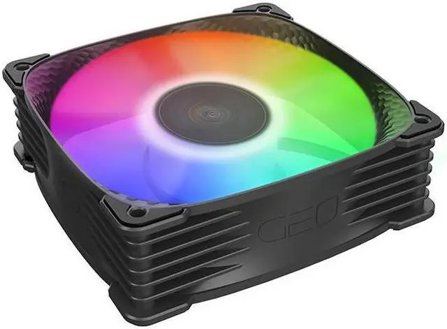 Alt view image 4 of 7 - Geometric Future Squama 3805 RGB PWM Fan - Black  120 x 38mm Single Pack-High Performance  Ball Bearing- PWM - with Controller - (GEO-S3805B-1)