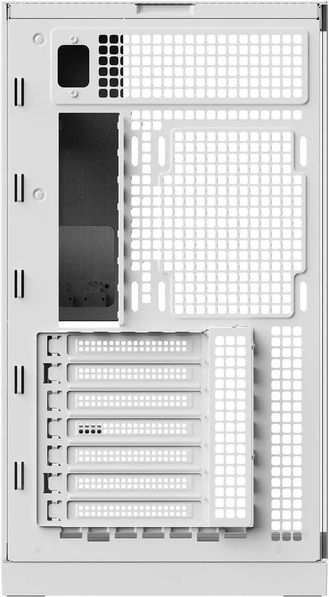 Alt view image 7 of 7 - Geometric Future M5 Tempered Glass Mid Tower, E-ATX/ATX Gaming Case, 1.2mm Steel, Type C, Toolless Panels, Support 420/360 Radiator, ARGB PWM 140m fan x 5 Pre-Installed, White, GEO-M5F-W