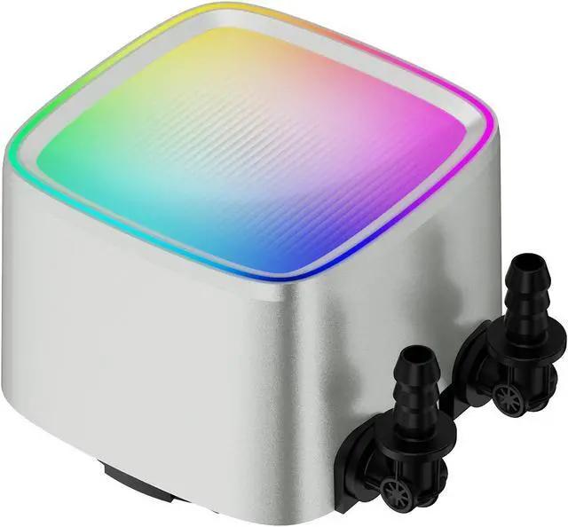 Alt view image 4 of 5 - Geometric Future Eskimo Pro - 360mm AIO CPU Liquid Water Cooler- RGB PWM Squama 2501W Fan x 3- Fit Intel® LGA 1700, AMD®AM5 - White- (GEO-EP-36W)
