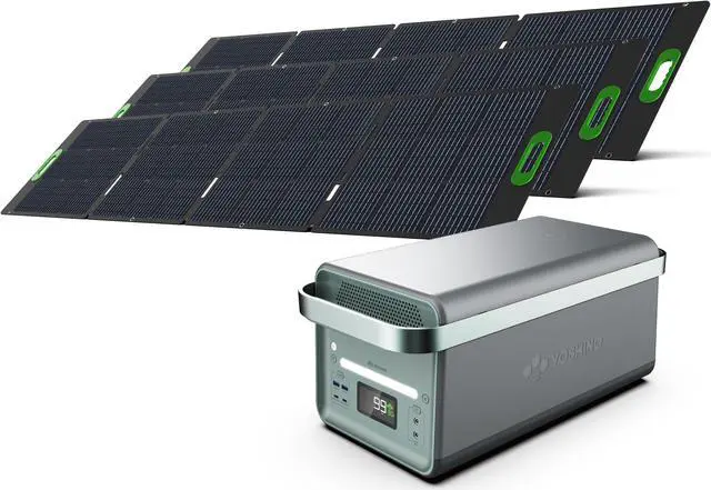 Main image of Yoshino Solid-State Portable Solar Generator 4,000W (2,611Wh) with 600W (3x 200W) Portable Solar Panels, Recreation, Camping, Emergency