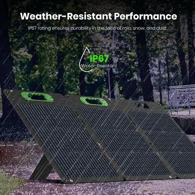 Alt view image 4 of 8 - Yoshino SP100 Foldable 100W Monocrystalline Portable Solar Panel for Electric Solar Generators, Water-Resistant IP67, Off-Grid, Camping, RV