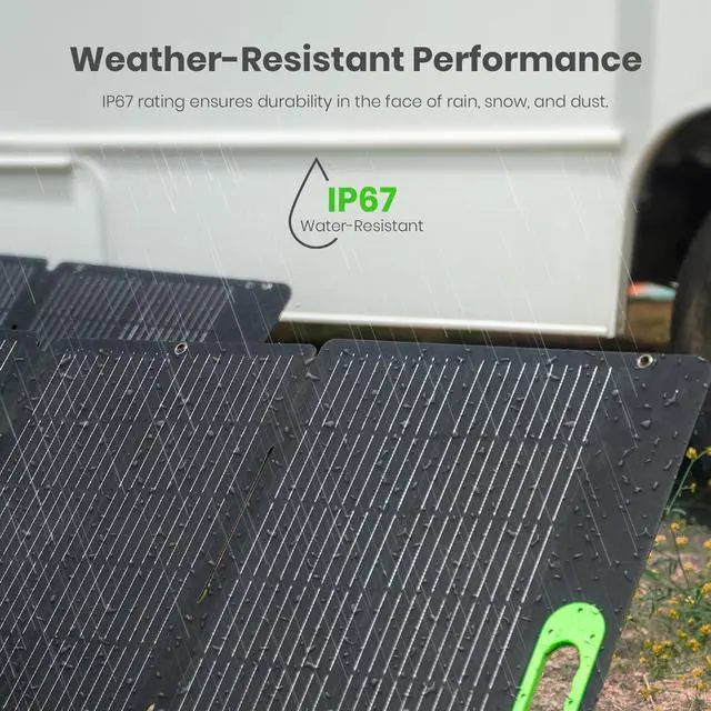 Alt view image 4 of 8 - Yoshino SP200 Foldable 200W Monocrystalline Portable Solar Panel for Electric Solar Generators, Water-Resistant IP67, Off-Grid, Camping, RV