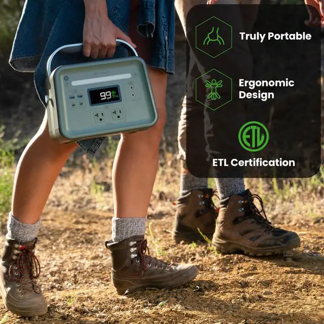 Alt view image 6 of 7 - Yoshino Solid-State Portable Solar Generator 330W (241Wh) with included 100W Portable Solar Panel, Recreation, Camping, Emergency