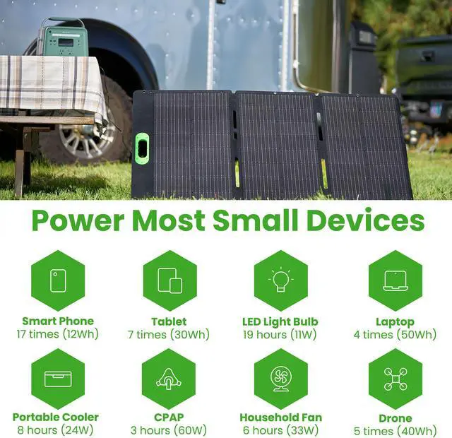 Alt view image 5 of 7 - Yoshino Solid-State Portable Solar Generator 330W (241Wh) with included 100W Portable Solar Panel, Recreation, Camping, Emergency