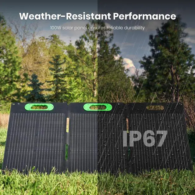 Alt view image 7 of 7 - Yoshino Solid-State Portable Solar Generator 660W (602Wh) with included 100W Portable Solar Panel, Recreation, Camping, Emergency