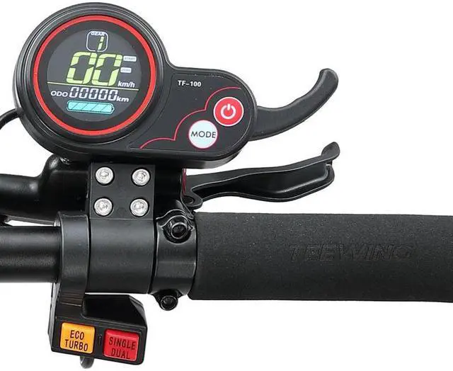 Alt view image 6 of 7 - TEEWING X3 Electric Kick Scooter with Seat, 3200W Brushless Dual-Motor up to 50 Miles Range, Folding Electric Scooter for Adult Max Speed 40Mph with 52V 28Ah Battery 10 Inch Road Tires