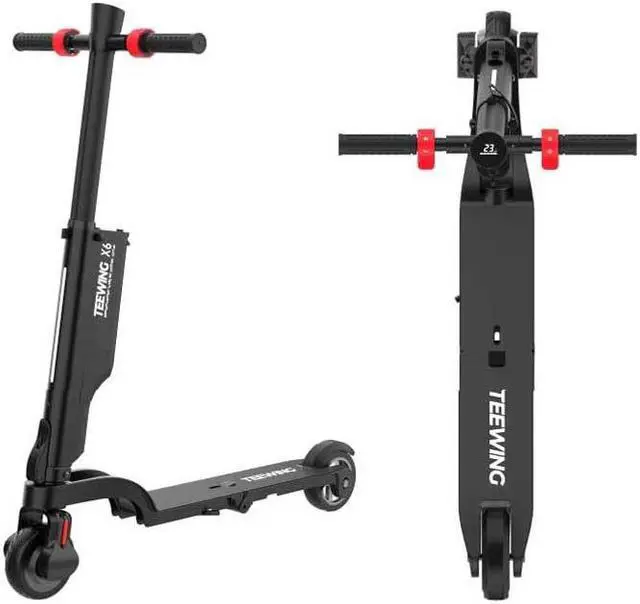 Alt view image 4 of 7 - TEEWING X6 Electric Kick Scooter with Seat, 250W Brushless Dual-Motor up to 12 Miles Range, Folding Electric Scooter for Adult Max Speed 15Mph with 36V 5Ah Battery 5.5 Inch Solid Tires