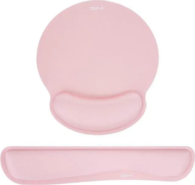 Main image of Ergonomic Keyboard Wrist Rest and Mouse Pad with Wrist Support, GIM Memory Foam Mouse Cushion Anti-Slip Computer Wrist Rest Pad for Comfortable Typing Wrist Pain Relief Keyboard Wrist Rest (Pink)