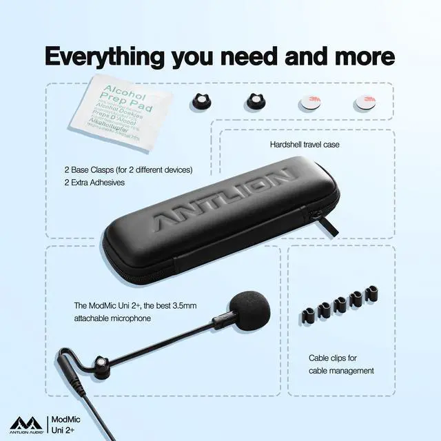Alt view image 5 of 6 - Antlion Audio ModMic Uni 2+ Attachable 3.5mm Microphone