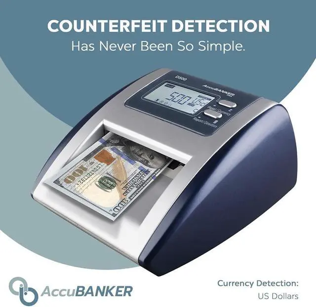 Alt view image 7 of 12 - Accubanker Digital Counterfeit Detector  D500