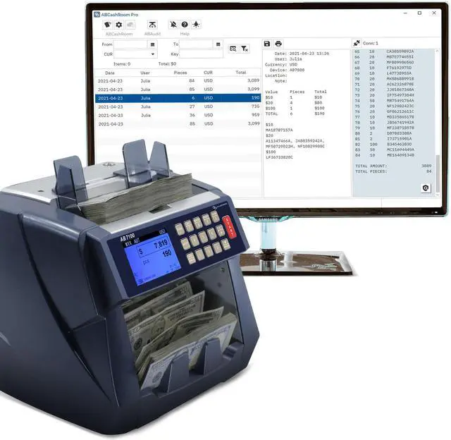 Alt view image 3 of 6 - AB7100 Enterprise Mixed Bill Value Counter