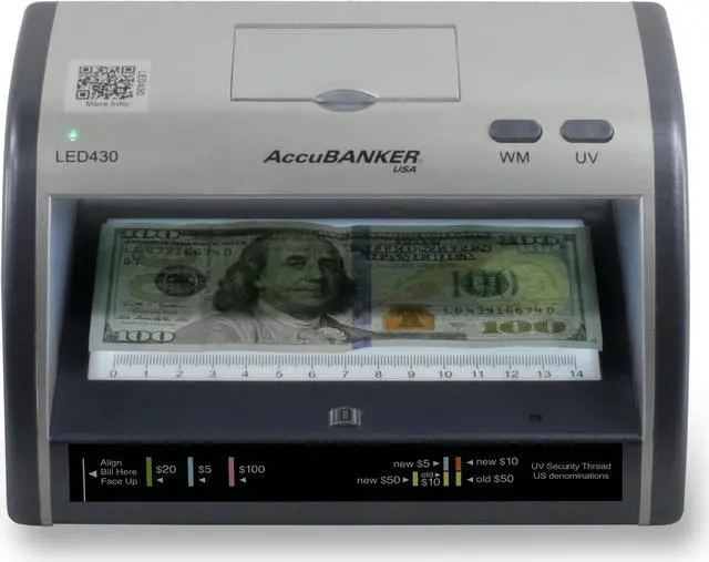Alt view image 6 of 6 - LED430 Counterfeit Bill/Document Validator with Magnifier with AccuSTAND