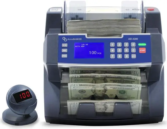 Alt view image 4 of 10 - ACCUBANKER AB4200 Bill Counter,300 Bills Capacity