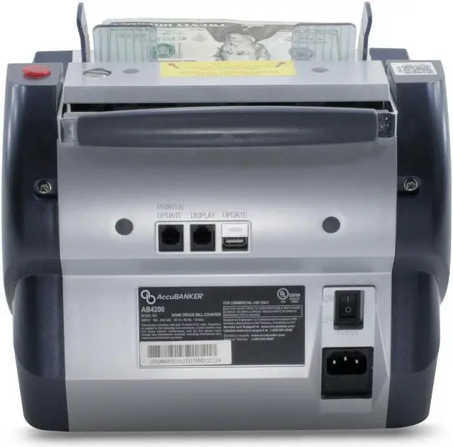 Alt view image 9 of 10 - ACCUBANKER AB4200 Bill Counter,300 Bills Capacity