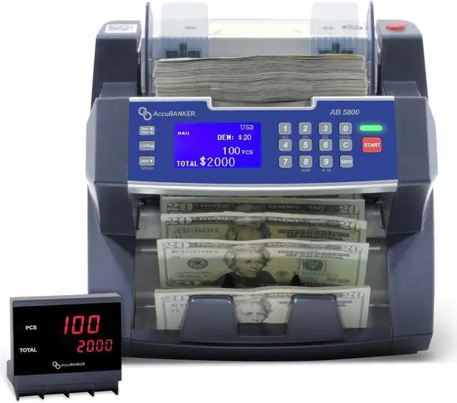 Alt view image 4 of 10 - ACCUBANKER AB5800 Bill Counter,300 Bills Capacity