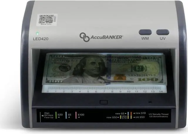 Alt view image 9 of 9 - ACCUBANKER LED420 Counterfeit Detector,110VAC Input Power