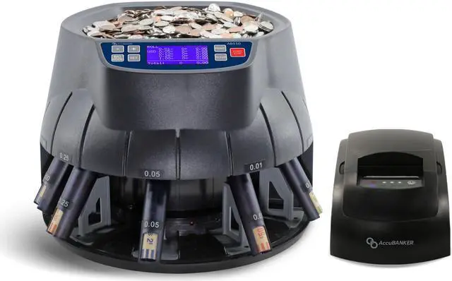Alt view image 3 of 7 - AB510 Retail Sort & Wrap Coin Counter with Printer