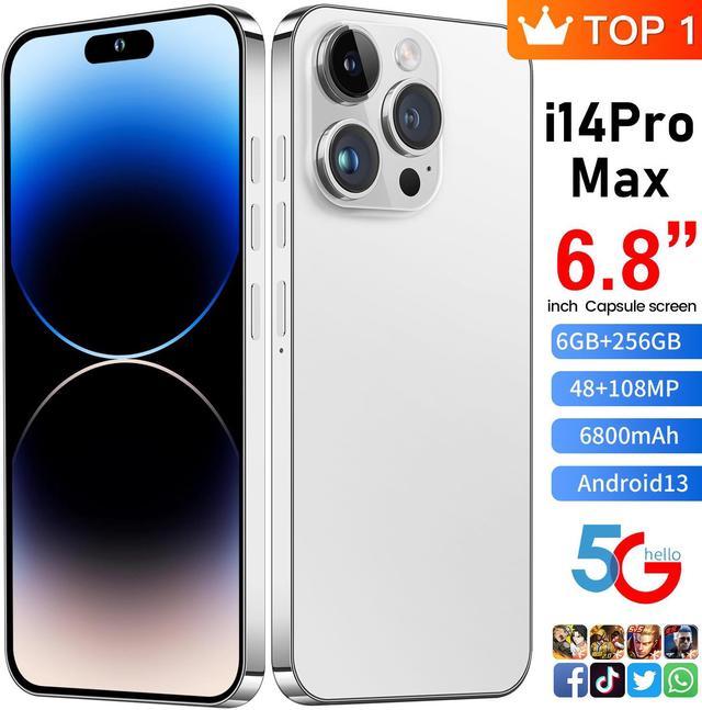 Huness I14 Pro MAX Smartphone Unlocked Cell Phone, 6+256GB Long Battery  Life 6.82 HD Screen Unlocked Phones, Android 13 with 128G Memory Card,  Dual SIM/Fingerprint Lock/Face ID/GPS Purple 