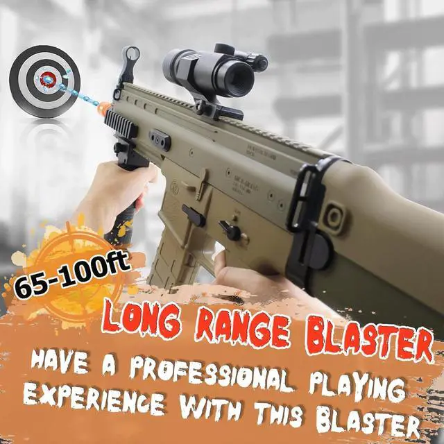 Alt view image 6 of 6 - Gel Ball Blaster Scar Electric Water Beads Blaster Toy for Outdoor Yard Backyard Games Gift for Kids Age 14+