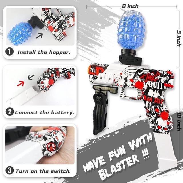 Alt view image 4 of 7 - Gel Ball Blaster Electric Splatter Ball Blaster Automatic Burst Water Beads Highly Assembled Toy Blasters Outdoor for Kids Boys Adult