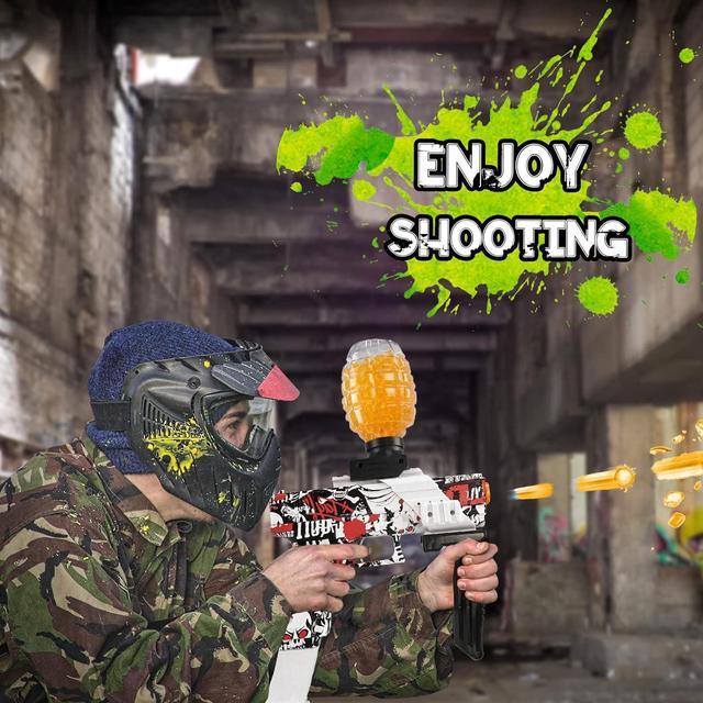 Alt view image 2 of 7 - Gel Ball Blaster Electric Splatter Ball Blaster Automatic Burst Water Beads Highly Assembled Toy Blasters Outdoor for Kids Boys Adult