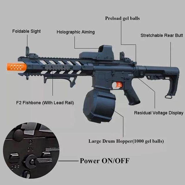 thumbnail image 2 of ZHENDUO BLASTER Gel Ball Blaster JM-X6 Full Auto Splatter Blaster, JM-X2 New Upgrade Version 2 of 9