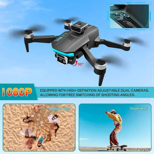 Alt view image 3 of 7 - zhenduo Drone, Mini Drones with Camera 1080P, RC Drone for Adults Kids 8-12, Foldable Drone with GPS for Kids 12-14, 36 Mins Flight Time, 2 Batteries, Toys Gifts for Boys