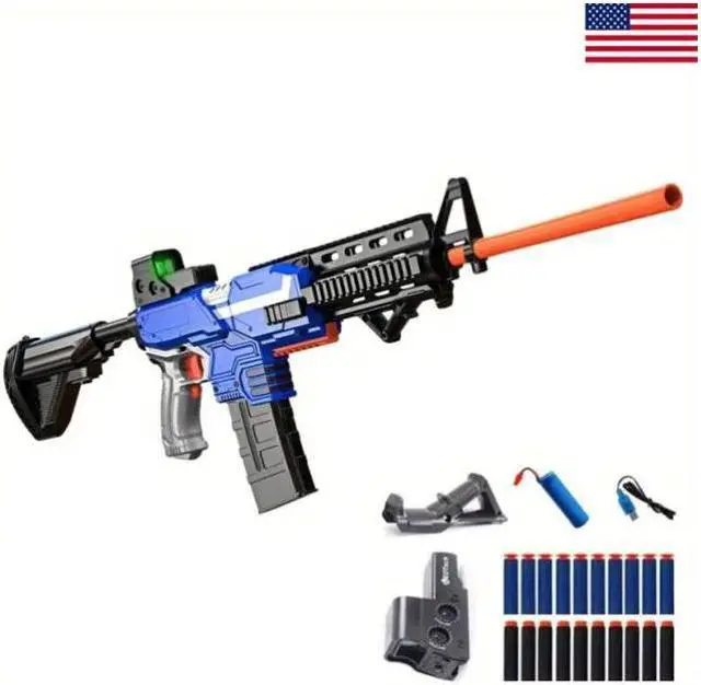 Main image of zhenduo Toy Gun Automatic Sniper Rifle for Nerf Guns Bullets SBL-02A-Blue (US Stock)